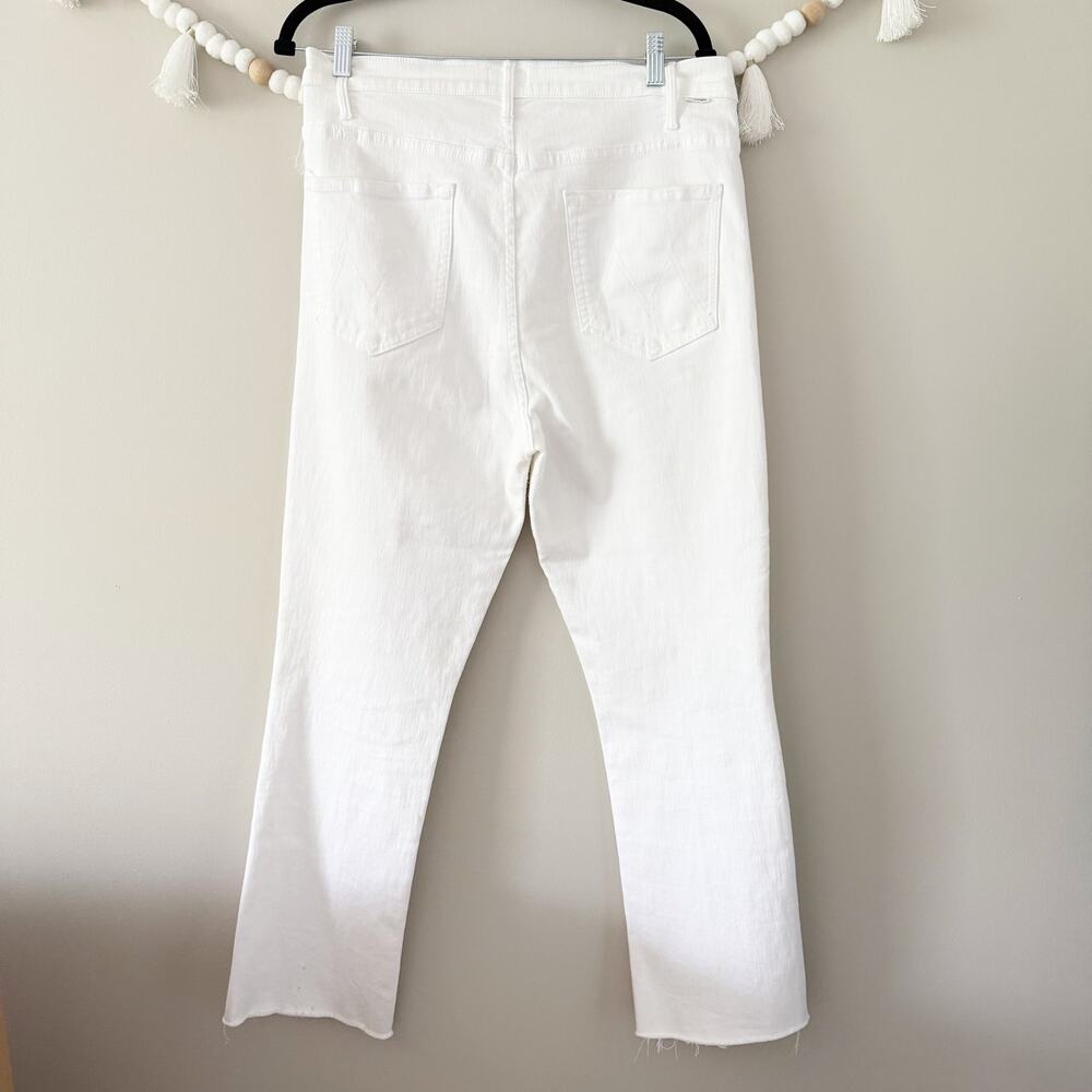 NEW MOTHER The Hustler Ankle Fray Jeans Fairest Of Them All Flared Leg Size 33 - Picture 13 of 14